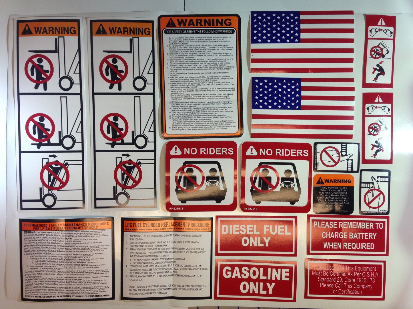 UNIVERSAL-SAFETY KIT USA-SAFETY DECALS
